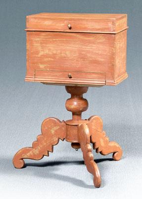 Paint-decorated sugar box(?) on