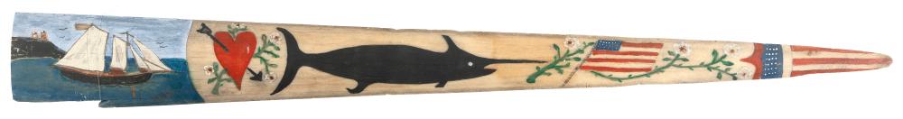 PAINT-DECORATED SWORDFISH BILL