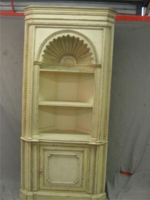 Painted 1 Door Corner Cabinet