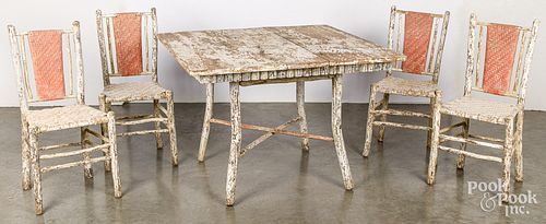 PAINTED ADIRONDACK STYLE TABLE