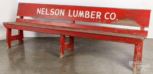 PAINTED ADVERTISING BENCH FOR