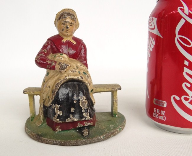 Painted Amish lady doorstop. 4
