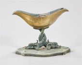 Painted and gilt earthenware d