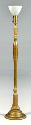 Painted and gilt floor lamp,