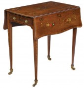 PAINTED AND INLAID SATINWOOD P