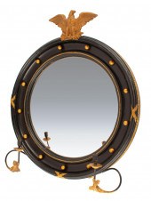 PAINTED AND PARCEL GILT CONVEX
