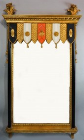 PAINTED AND PARCEL-GILT HERALD