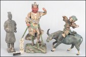 PAINTED AND PARCEL GILT WOOD W