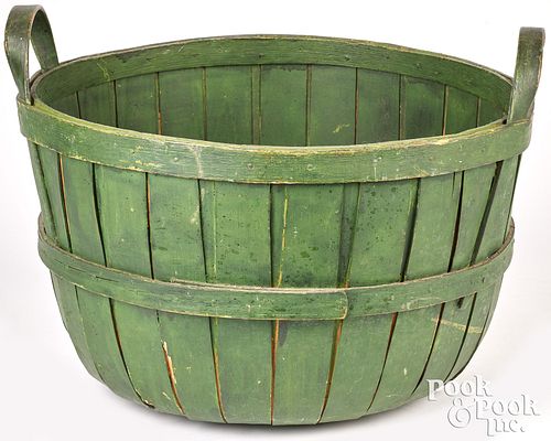 PAINTED APPLE BASKET, LATE 19TH