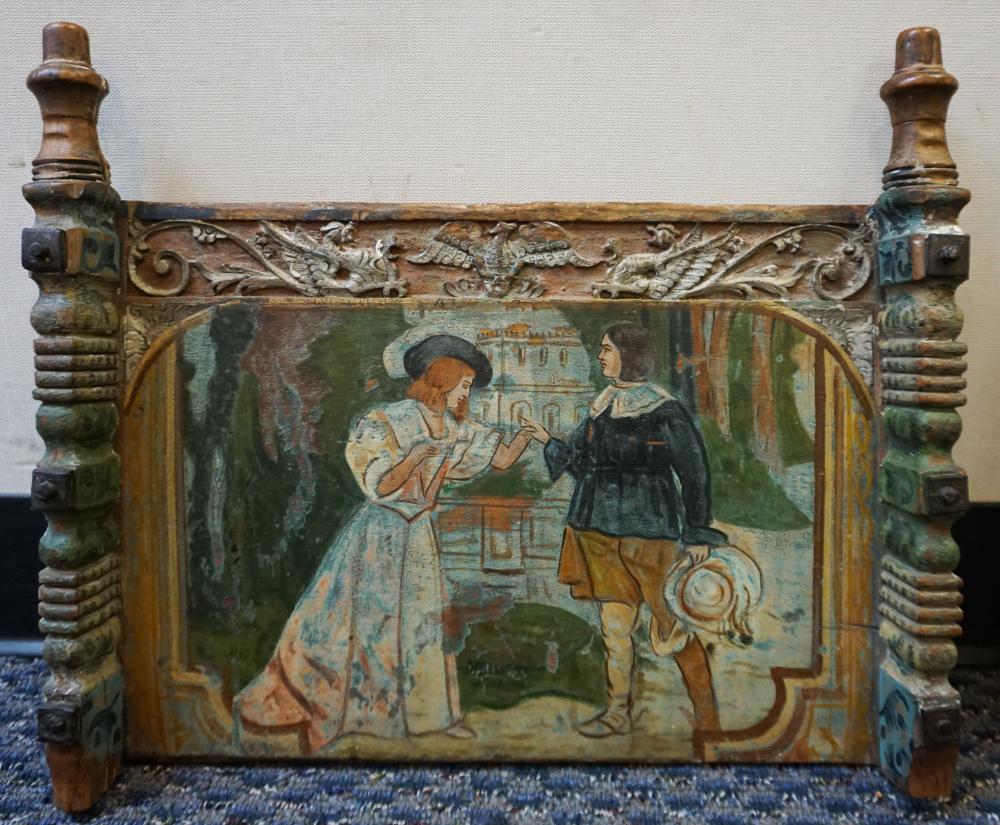 PAINTED ARCHITECTURAL WALL HANGING,