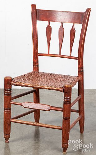 PAINTED ARROWBACK SIDE CHAIR,