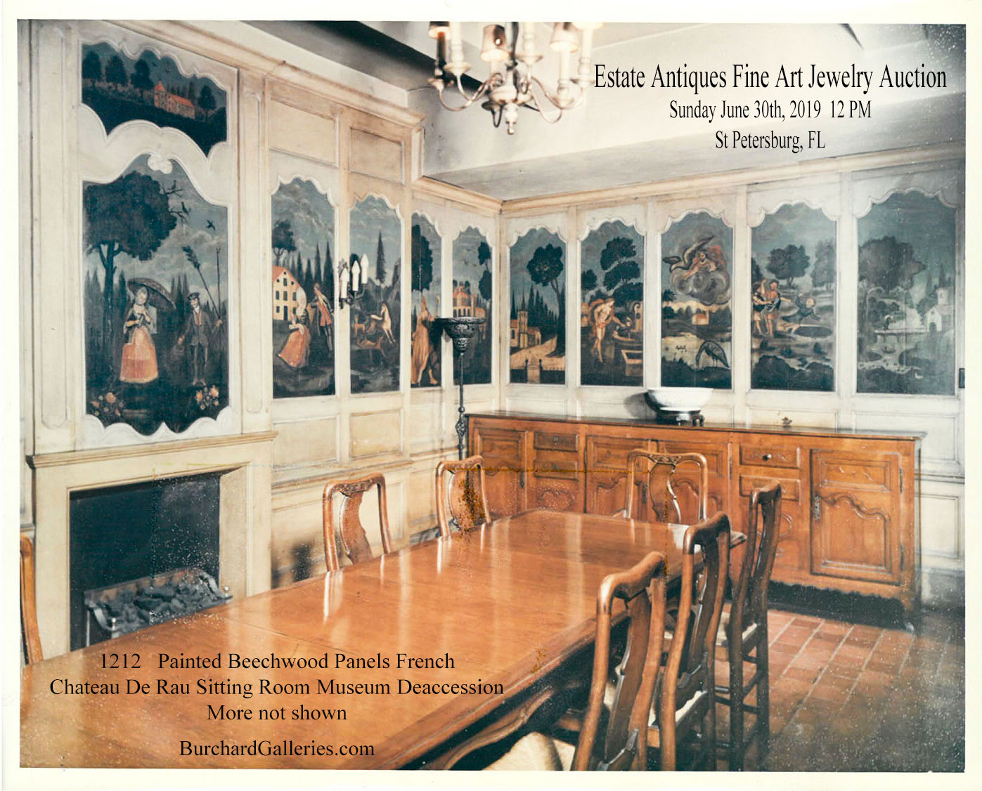 PAINTED BEECHWOOD PANELS FROM