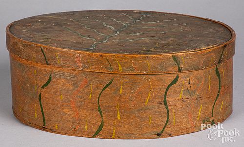 PAINTED BENTWOOD BOX, 19TH