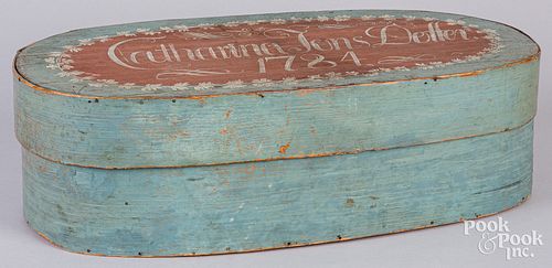 PAINTED BENTWOOD BRIDES BOX,