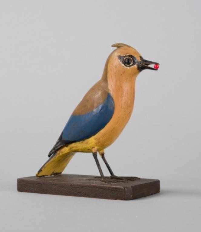 PAINTED BIRD WITH BERRY BY EMERY