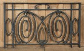 PAINTED BLACK CAST IRON BALCON