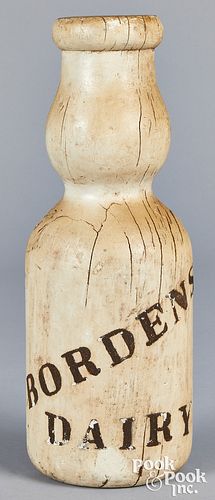 PAINTED BORDENS DAIRY MILK BOTTLE