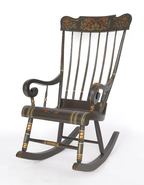Painted Boston rocker 19th c.