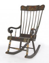 Painted Boston rocker 19th c.