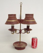 Painted Boulette lamp. 20'' Ht