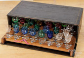 PAINTED BOX WITH STEMWARE<br>P