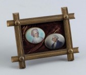 PAINTED CAMEOS OF GEORGE AND M