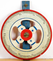 PAINTED CARNIVAL GAMING WHEEL,