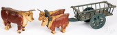 PAINTED CART WITH OXEN, LATE 1