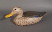 PAINTED CARVED MALLARD HEN DEC