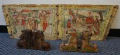 PAINTED CARVED WOOD PANEL (BY