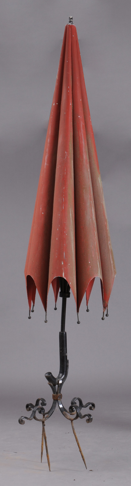PAINTED CAST-IRON AND LEAD GARDEN