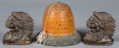 PAINTED CAST IRON BEE SKEP STR