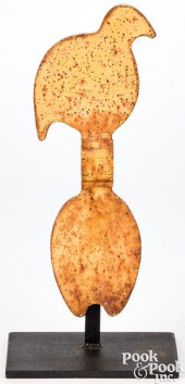 PAINTED CAST IRON BIRD CARNIVA
