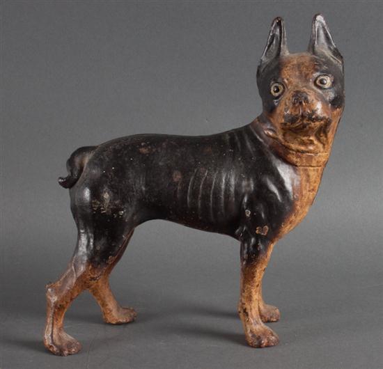 Painted cast iron Boston terrier