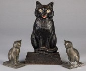 PAINTED CAST IRON CAT DOORSTOP