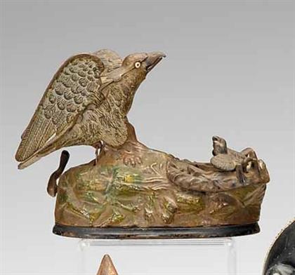 Painted cast iron Eagle & eaglets