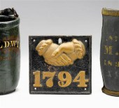     	Painted cast-iron firemar