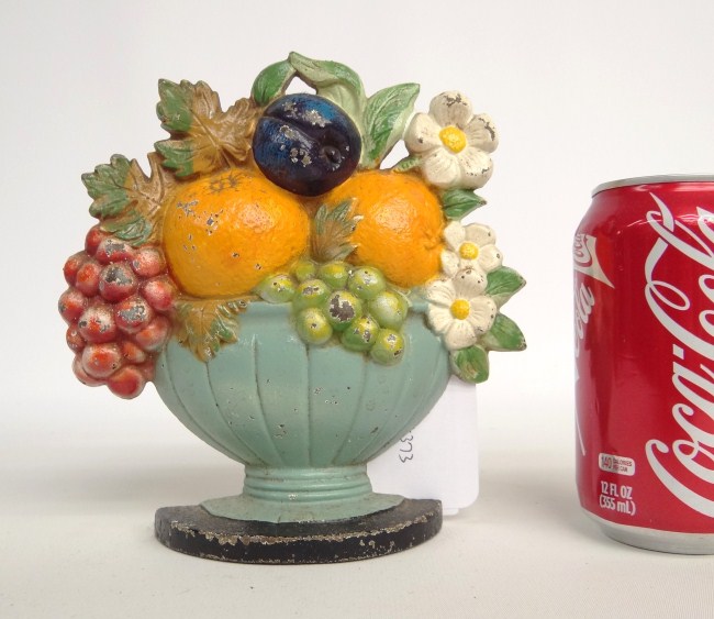 Painted cast iron fruit basket