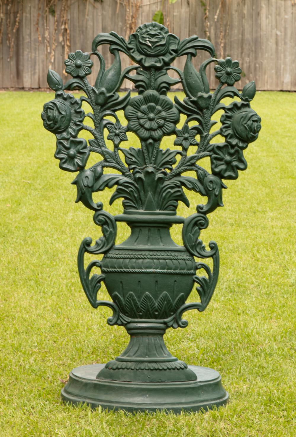 PAINTED CAST IRON GARDEN