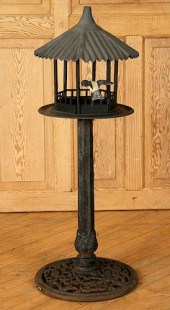 PAINTED CAST IRON PAGODA FORM