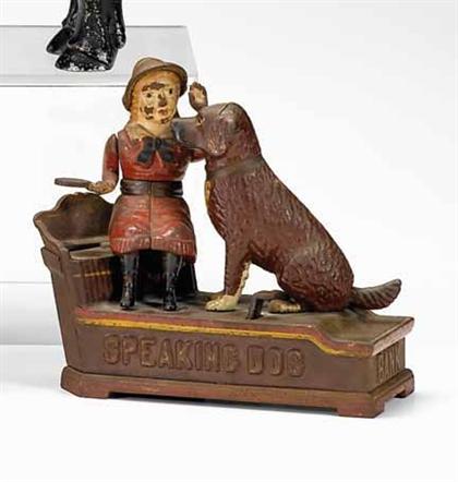Painted cast iron "Speaking Dog"