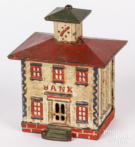 PAINTED CAST IRON STILL BANKPainted