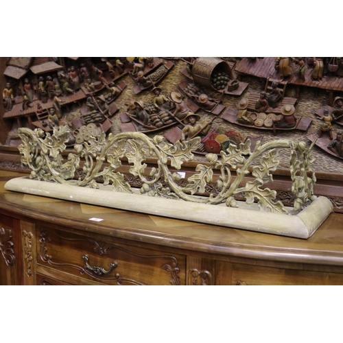 Painted cast metal canopy piece,
