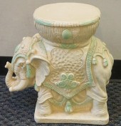 PAINTED CERAMIC ELEPHANT-FORM