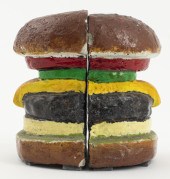 PAINTED CERAMIC HAMBURGER BOOK