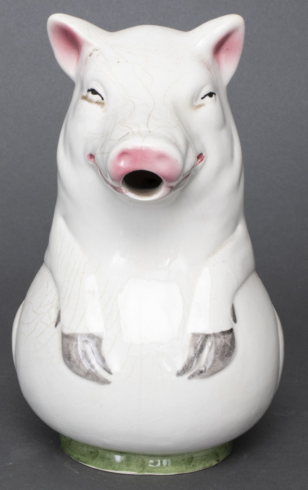 PAINTED CERAMIC PIG FORM PITCHER