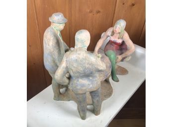 Painted ceramic sculpture of