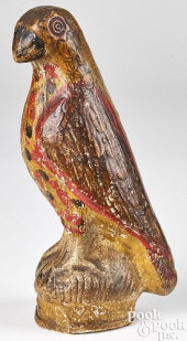 PAINTED CHALKWARE EAGLE, 19TH