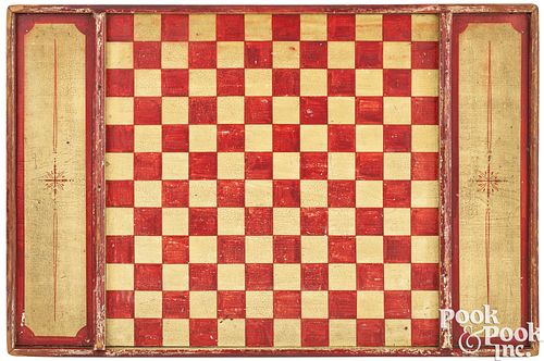 PAINTED CHECKERS AND PARCHEESI