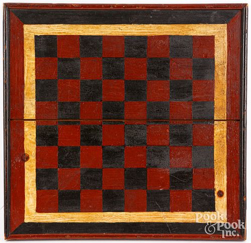PAINTED CHECKERS GAMEBOARD, LATE